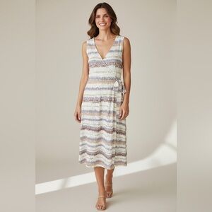 Cloth and portrait, ladies sleeveless dress, fully lined size large